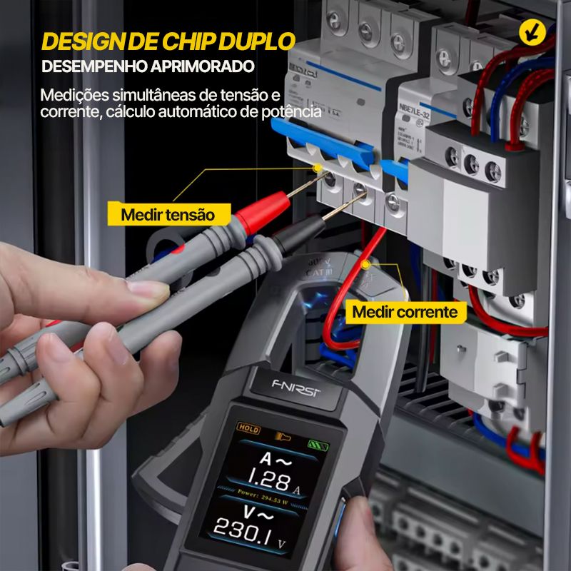 Alicate Amperímetro Digital Modelo PowerClamp™ – 10000 Contagens Com Tela Colorida e Recarregável