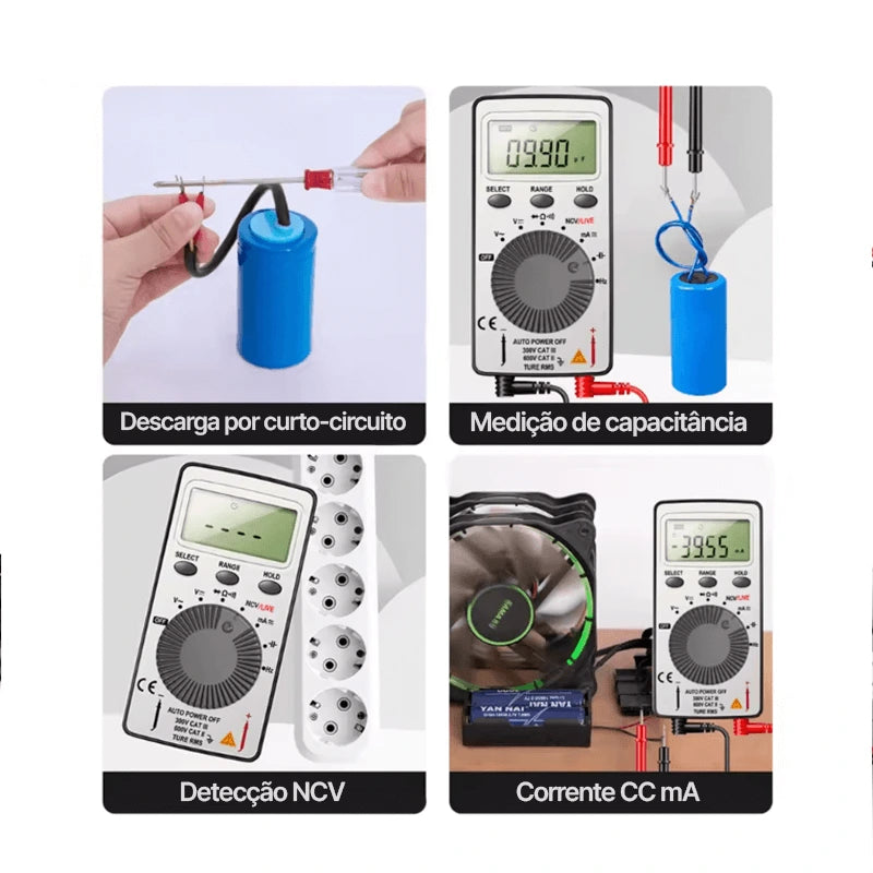 Multímetro Digital Profissional Modelo MicroPro™ – 1999 Contagens de Alta Precisão