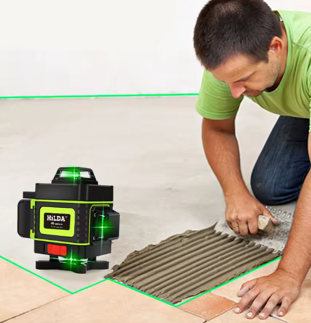 Nível a Laser Profissional Modelo VertexPro 16 Linhas - Com Tripe, Bateria Recarregável e Display Digital