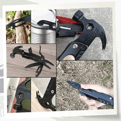 Martelo Multifuncional 16 em 1 Modelo HammerX – Aço Inoxidável, Compacto e Ultra-Resistente