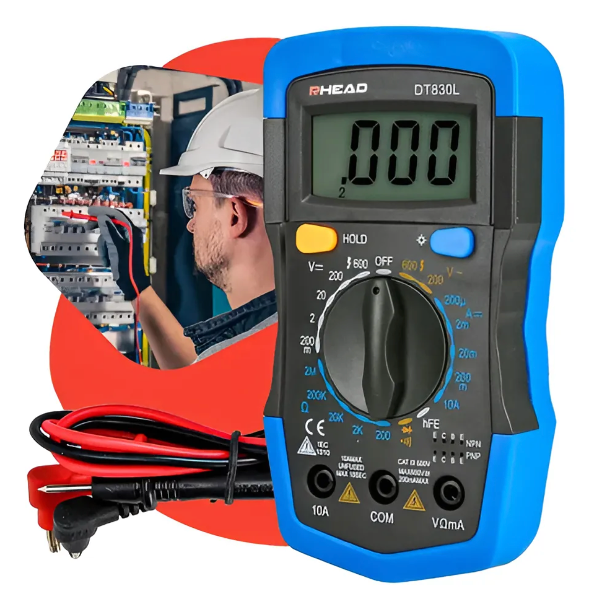 Multímetro Digital Profissional Modelo ProMeasure™ - Com Beep Sonoro,Iluminação e Alta Precisão