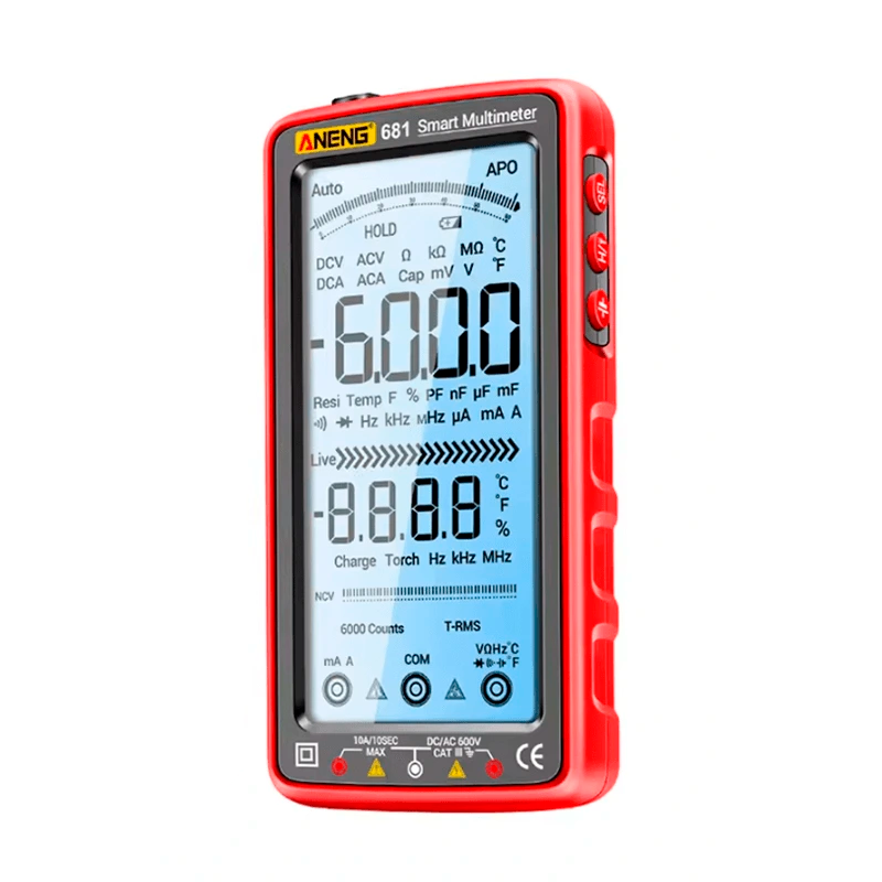 Multímetro Digital Modelo SmartRange™ – Teste Sem Contato (NCV) Alta Precisão