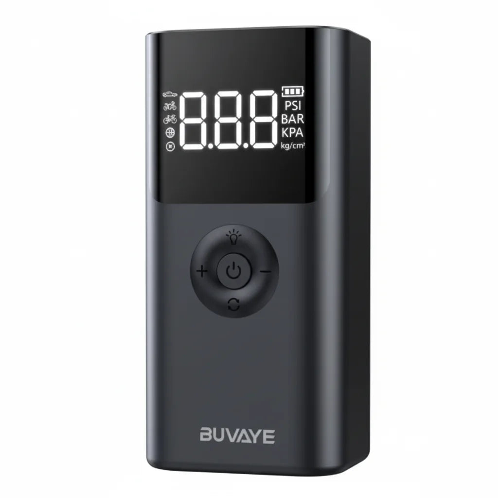 Auxiliar de Partida Portátil 4 em 1 Modelo PowerJump - Compressor de Ar Portátil, Power Bank e Lanterna LED SOS