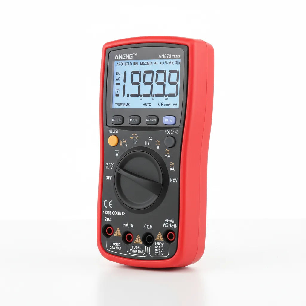 Multímetro Digital Profissional Modelo VoltMaster – Contagem Profissional, Capacímetro e Luz de Fundo